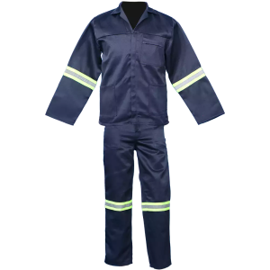 J54 Navy Conti Suit 100% Cotton with Reflective